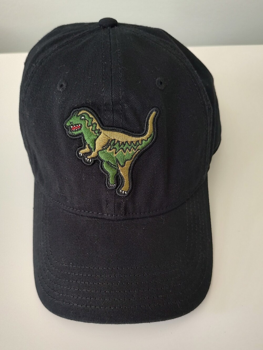 Coach Rexy Dinosaur Patch Baseball Cap Black Preppy T-Rex Adjustable